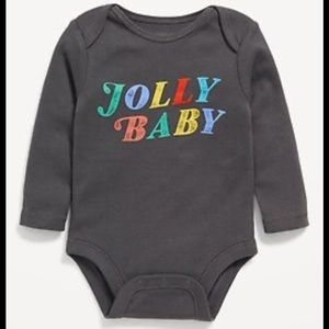 Old Navy Infant Baby Toddler Holiday Kids Jolly Baby Tee Onesie 12-18 Months NWT